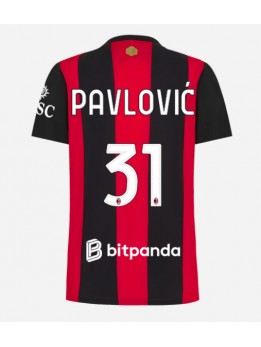 AC Milan Strahinja Pavlovic #31 Heimtrikot für Frauen 2026-27 Kurzarm AC Milan Strahinja Pavlovic #31 Heimtrikot für Frauen 2026-27 Kurzarm